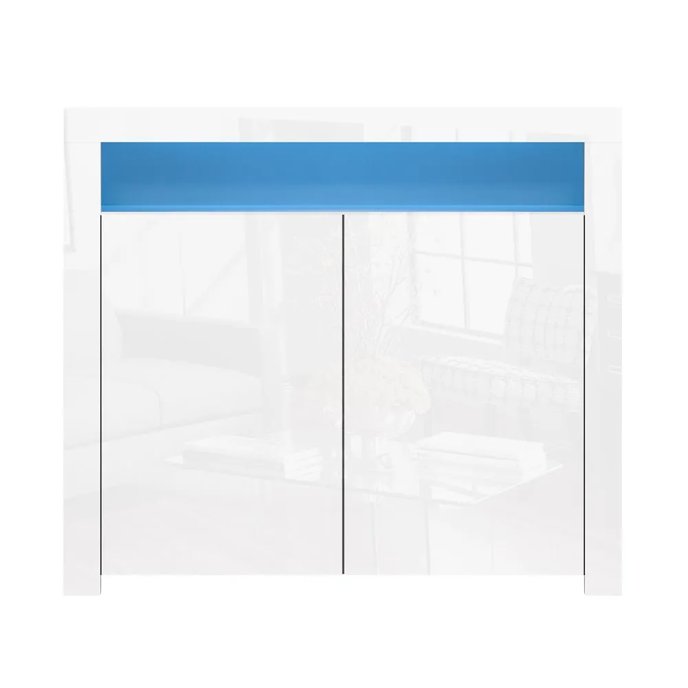 2 Doors White Buffet Sideboard Cabinet / Storage Cupboard