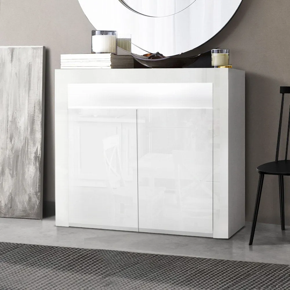 2 Doors White Buffet Sideboard Cabinet / Storage Cupboard