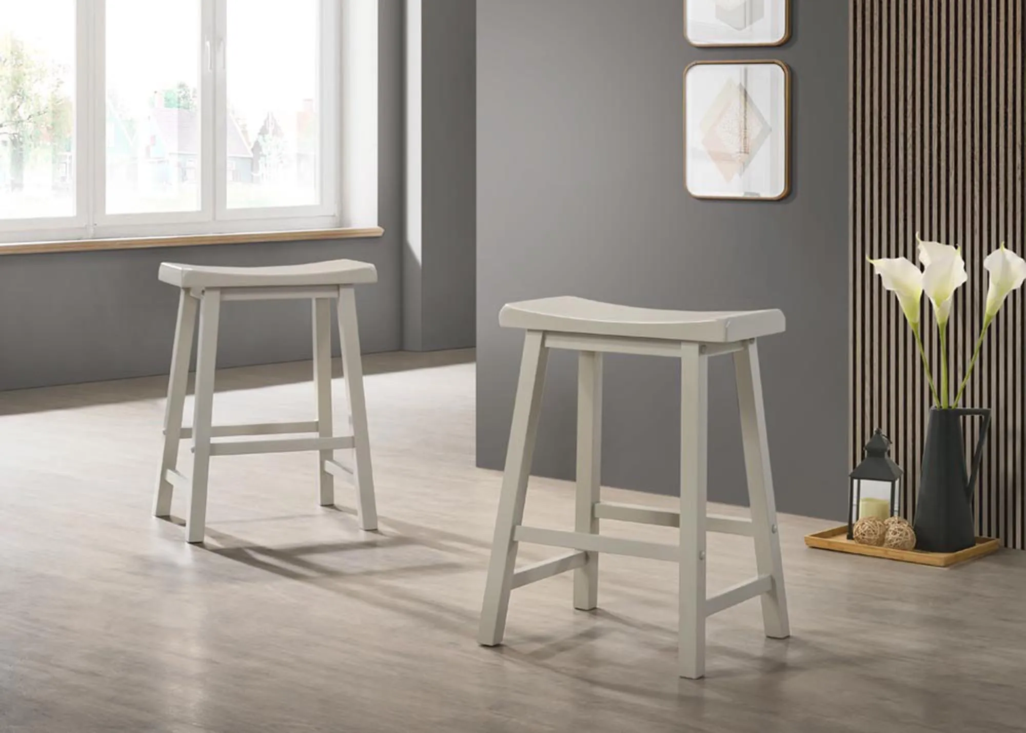 Alonzo - 17.5" Backless Ergonomic Counter Height Stool (Set of 2) by Couch.com