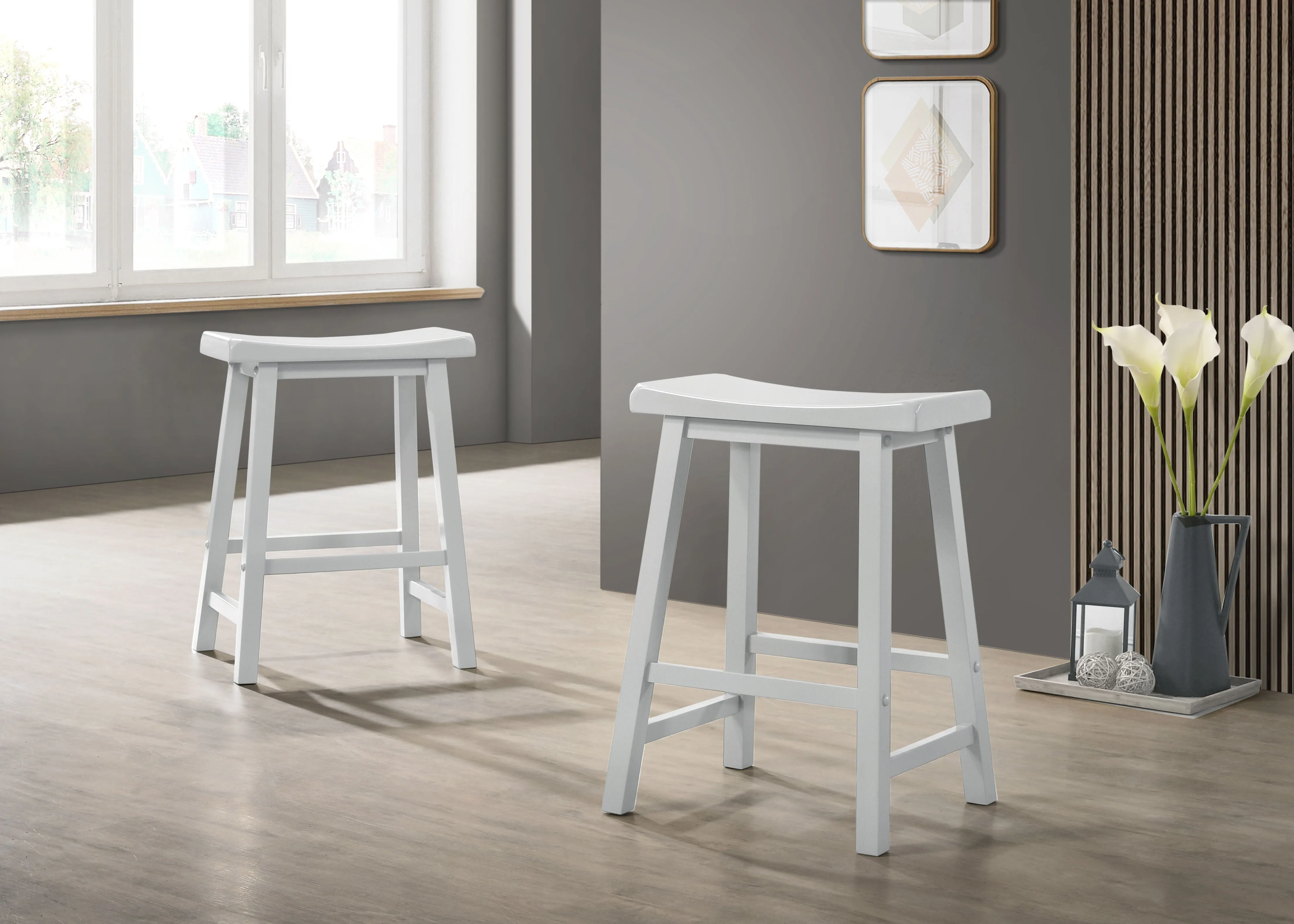 Alonzo - 17.5" Backless Ergonomic Counter Height Stool (Set of 2) by Couch.com