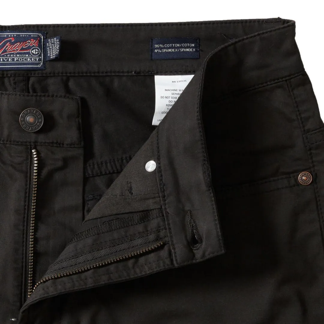 Alternative Stretch Slim Fit 5 Pocket Pant (Washed Black)