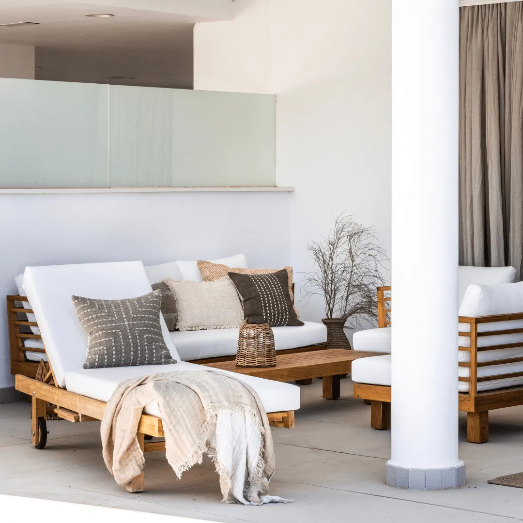 Amaya Two Seater Sofa | White
