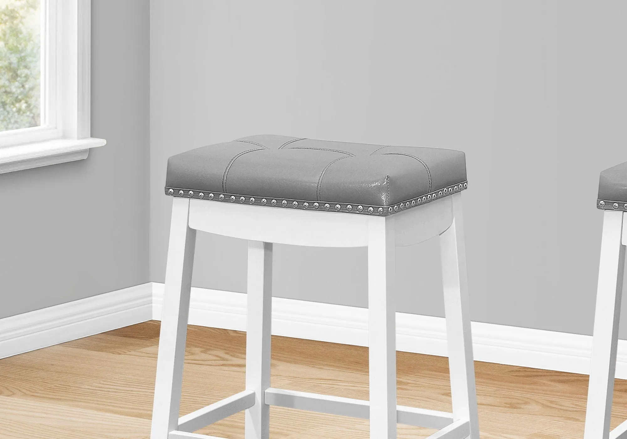 Bar Stool Counter Height, Saddle Seat, Transitional (Set of 2) by Couch.com