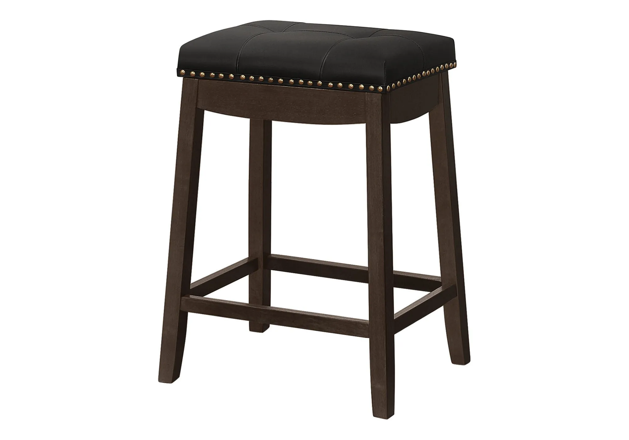 Bar Stool Counter Height, Saddle Seat, Transitional (Set of 2) by Couch.com