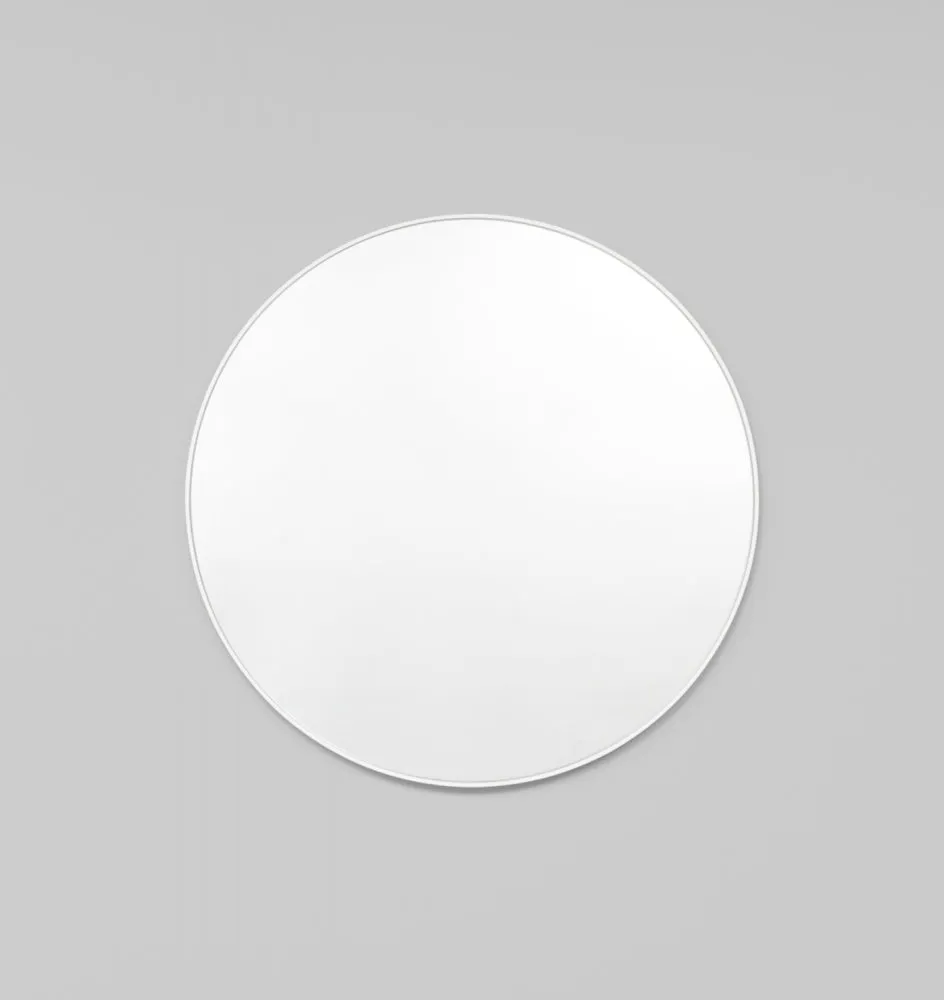 Bjorn Round Bright White Rim Mirror