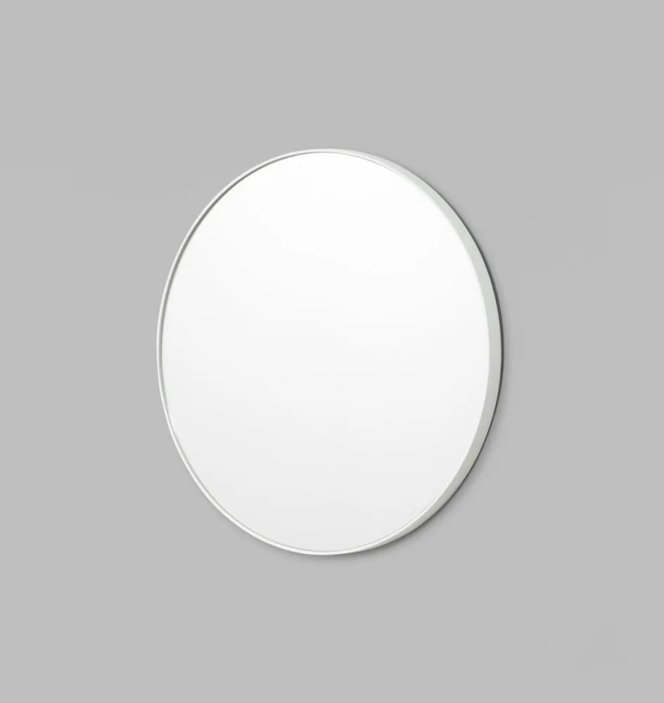 Bjorn Round Bright White Rim Mirror