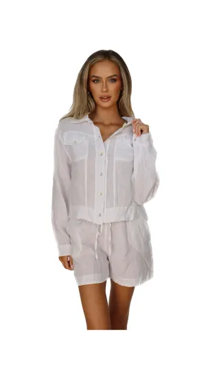 Button Down Linen Jacket