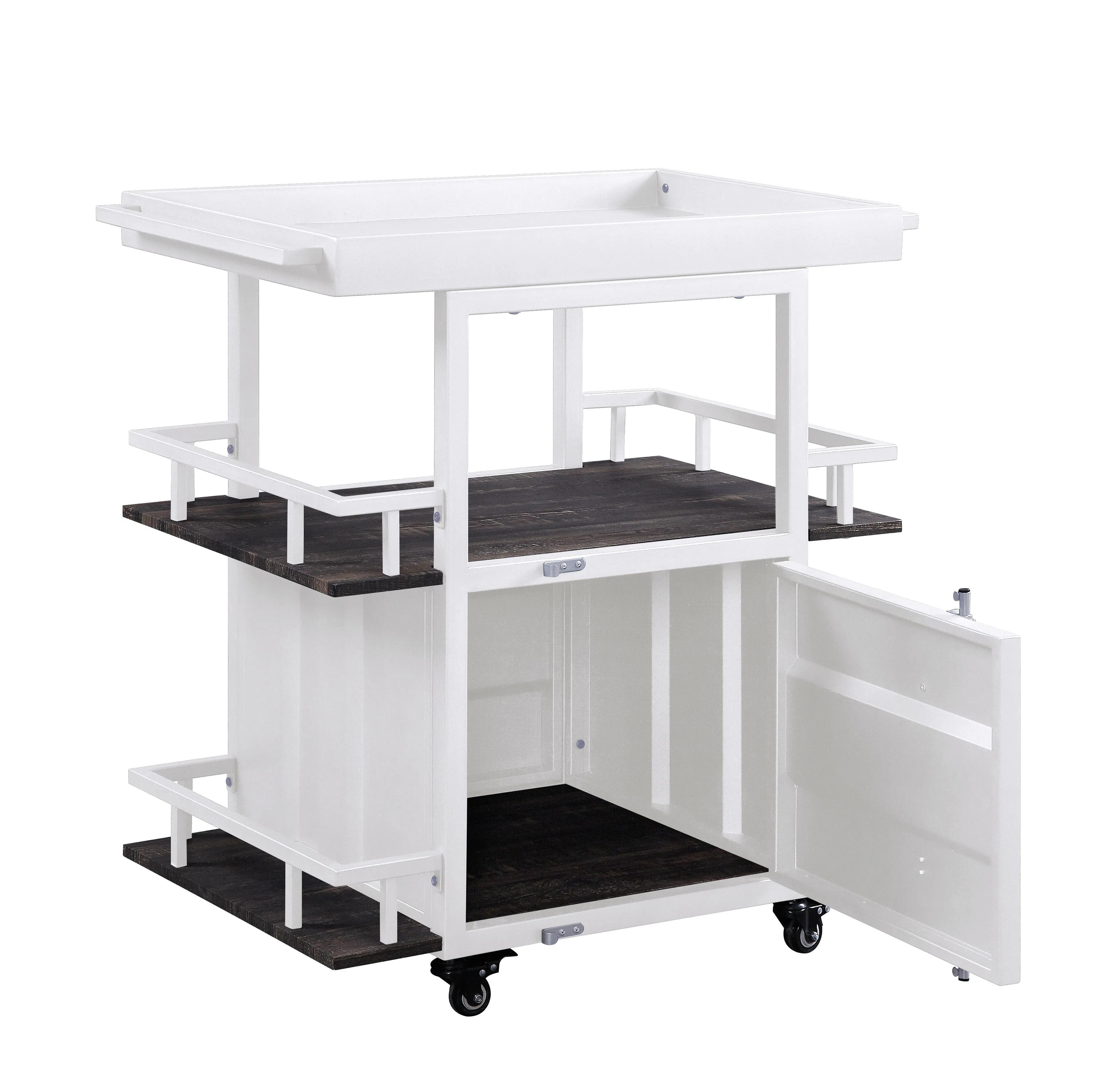 Cargo - Antique Serving Cart - White by Couch.com