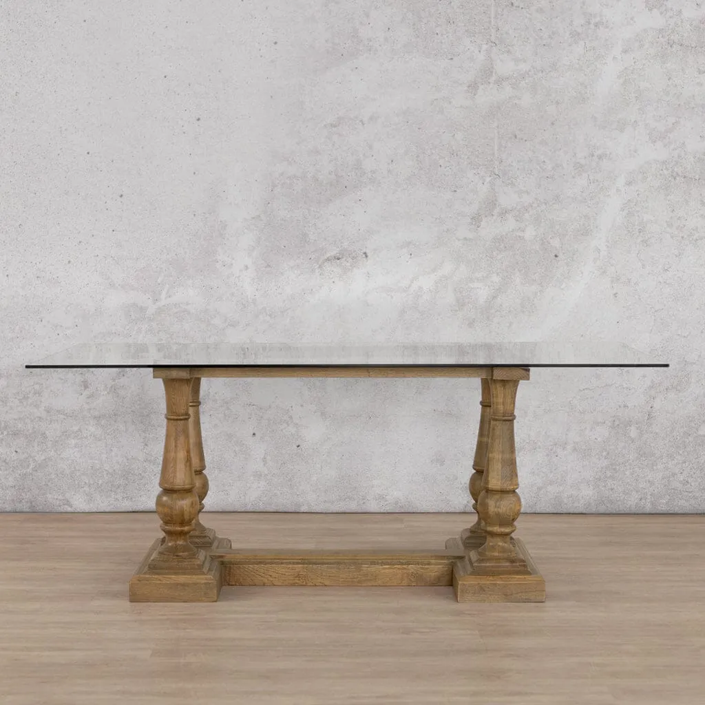 Charlotte Glass Dining Table - 1.9M / 6 Seater