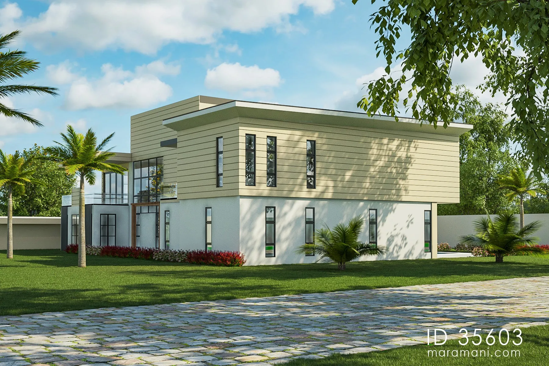 Contemporary 5 bedroom house design - ID 35603