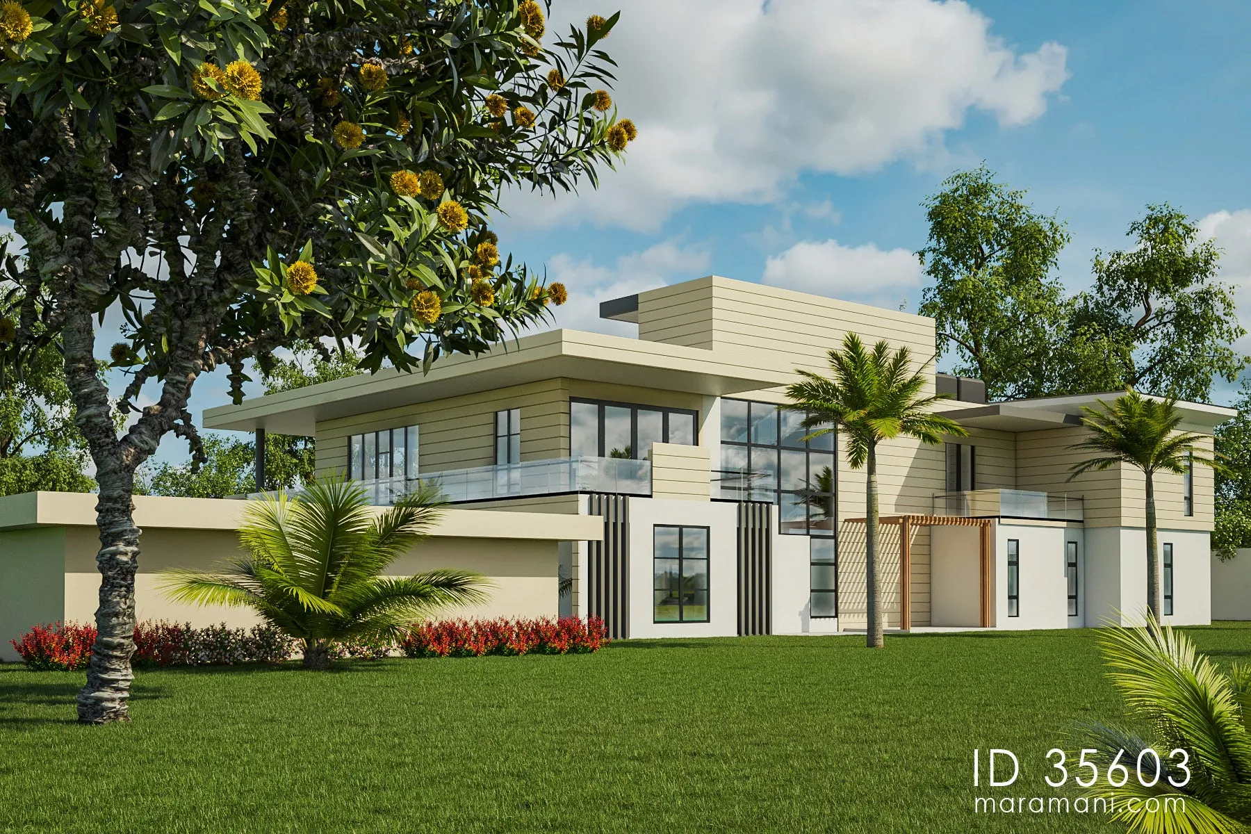 Contemporary 5 bedroom house design - ID 35603