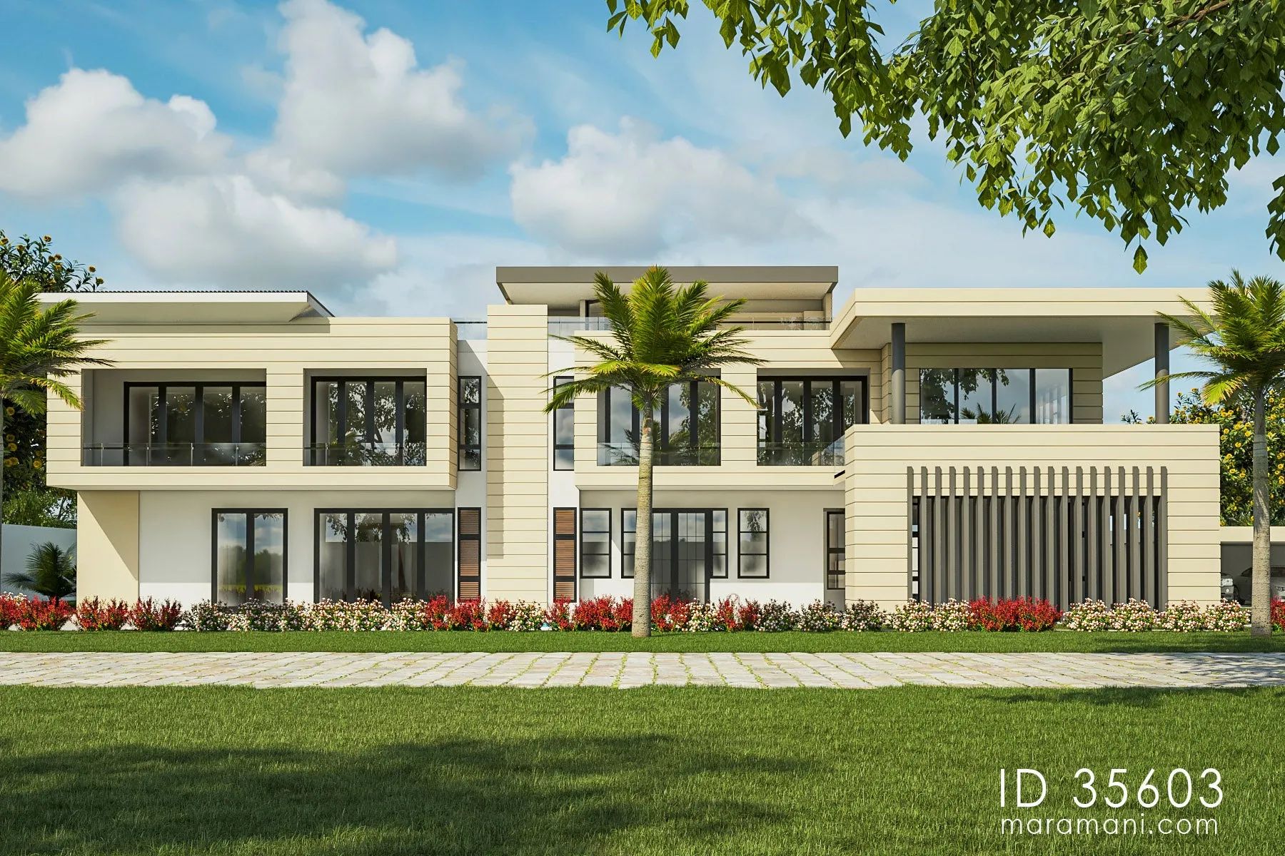 Contemporary 5 bedroom house design - ID 35603