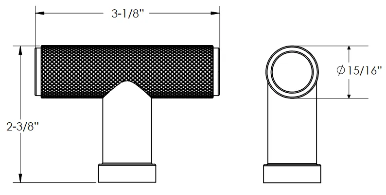Emtek - Studio Brass - The Ace Knurled Knob - Pair Dummy