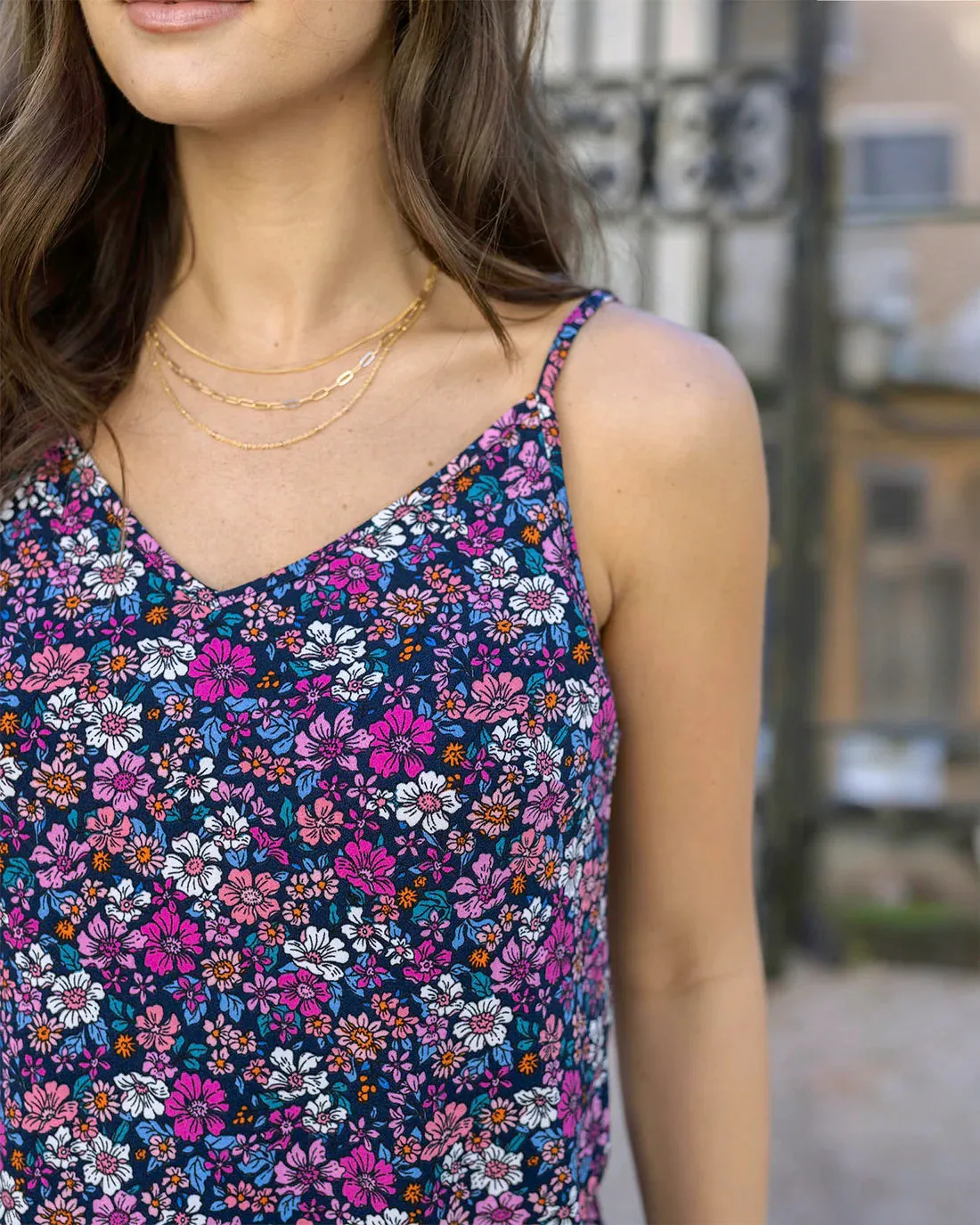 Grace & Lace V-Neck Cami - Spring Floral