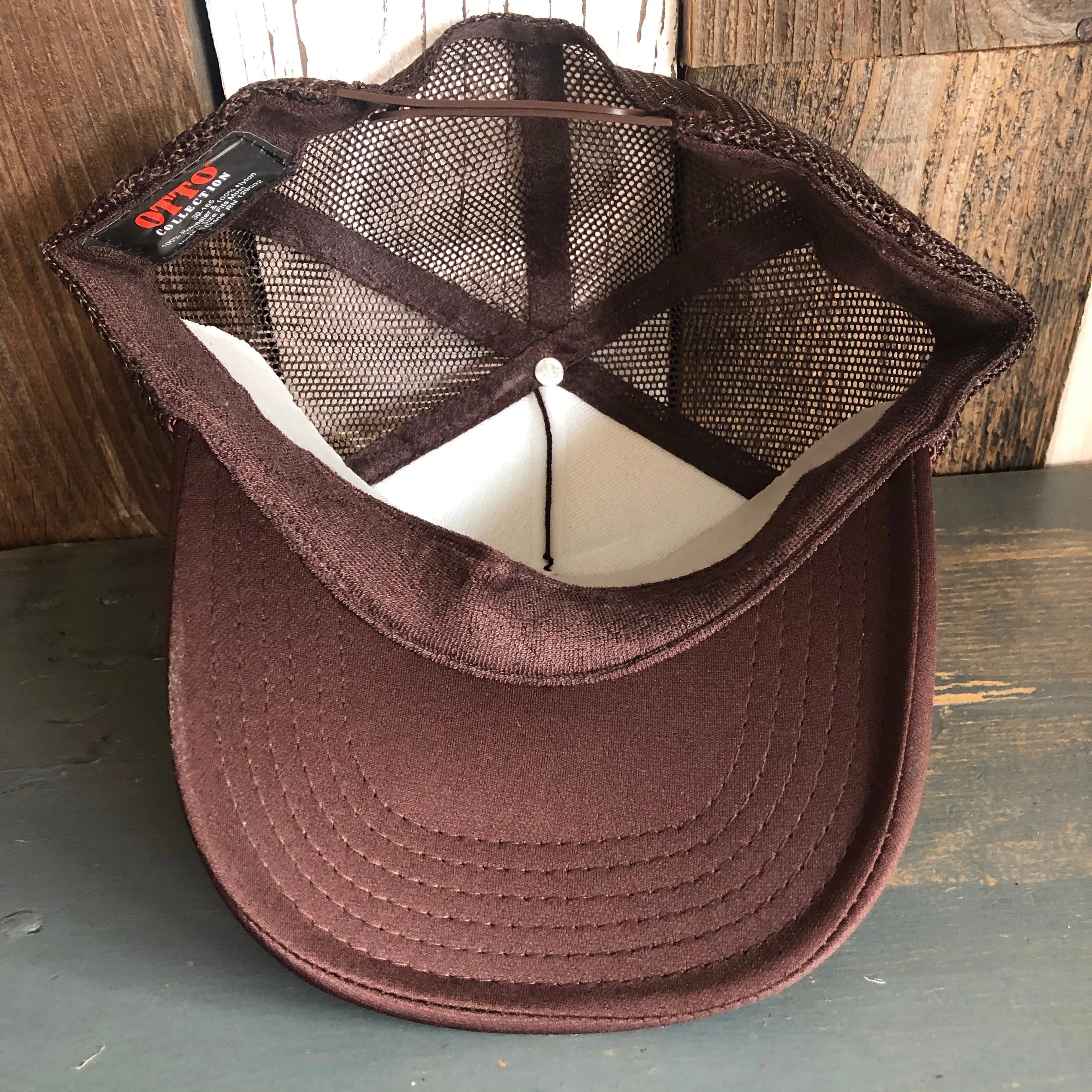 Hermosa Beach GOLF CARTS & YOGA PANTS High Crown Trucker Hat - Brown/Khaki