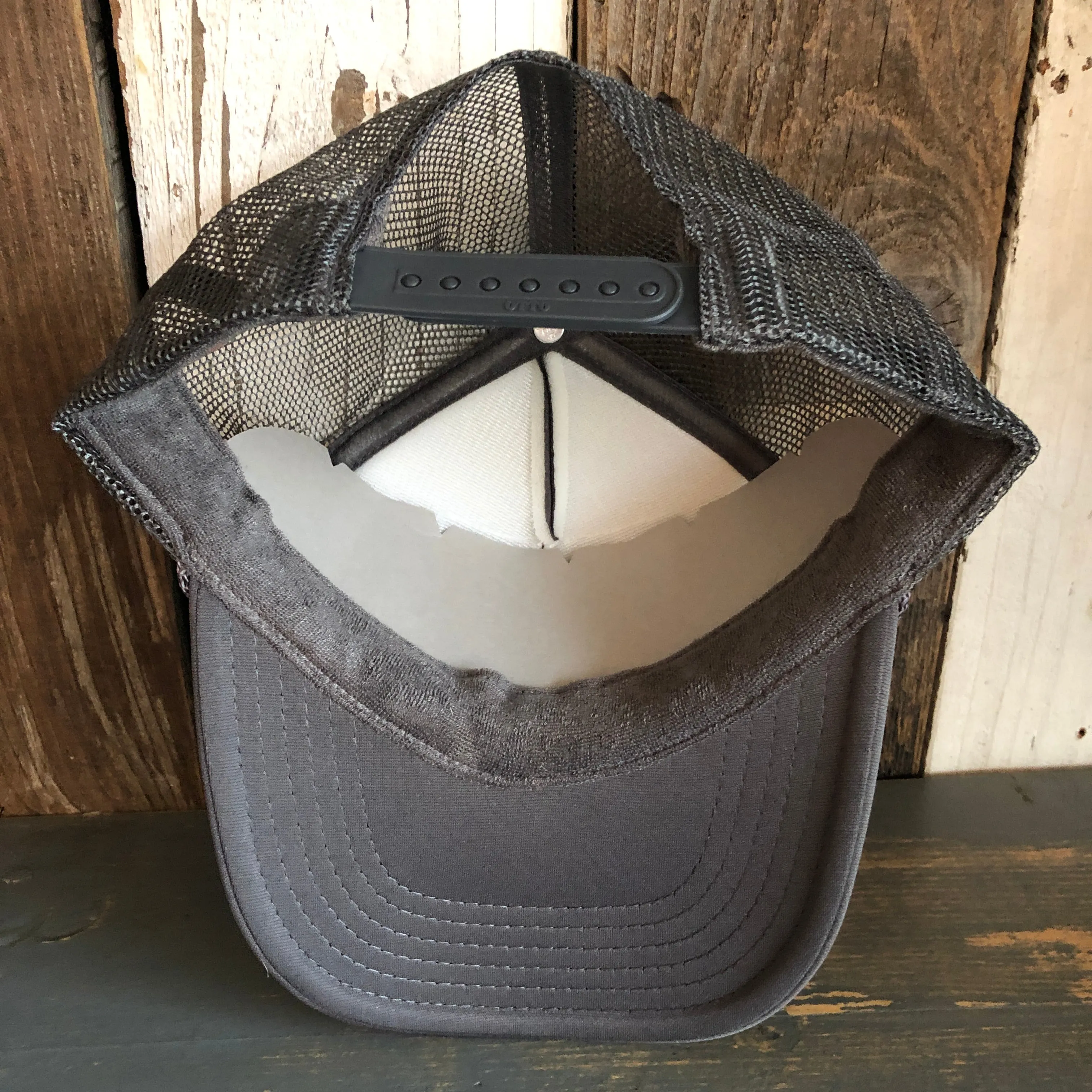 Hermosa Beach GOLF CARTS & YOGA PANTS High Crown Trucker Hat - Charcoal (Curved Brim)