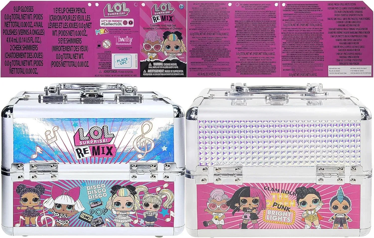 L.O.L. Surprise! Train Case Makeup Set Toys for Girls Washable Makeup for Kids Pretend Play Makeup