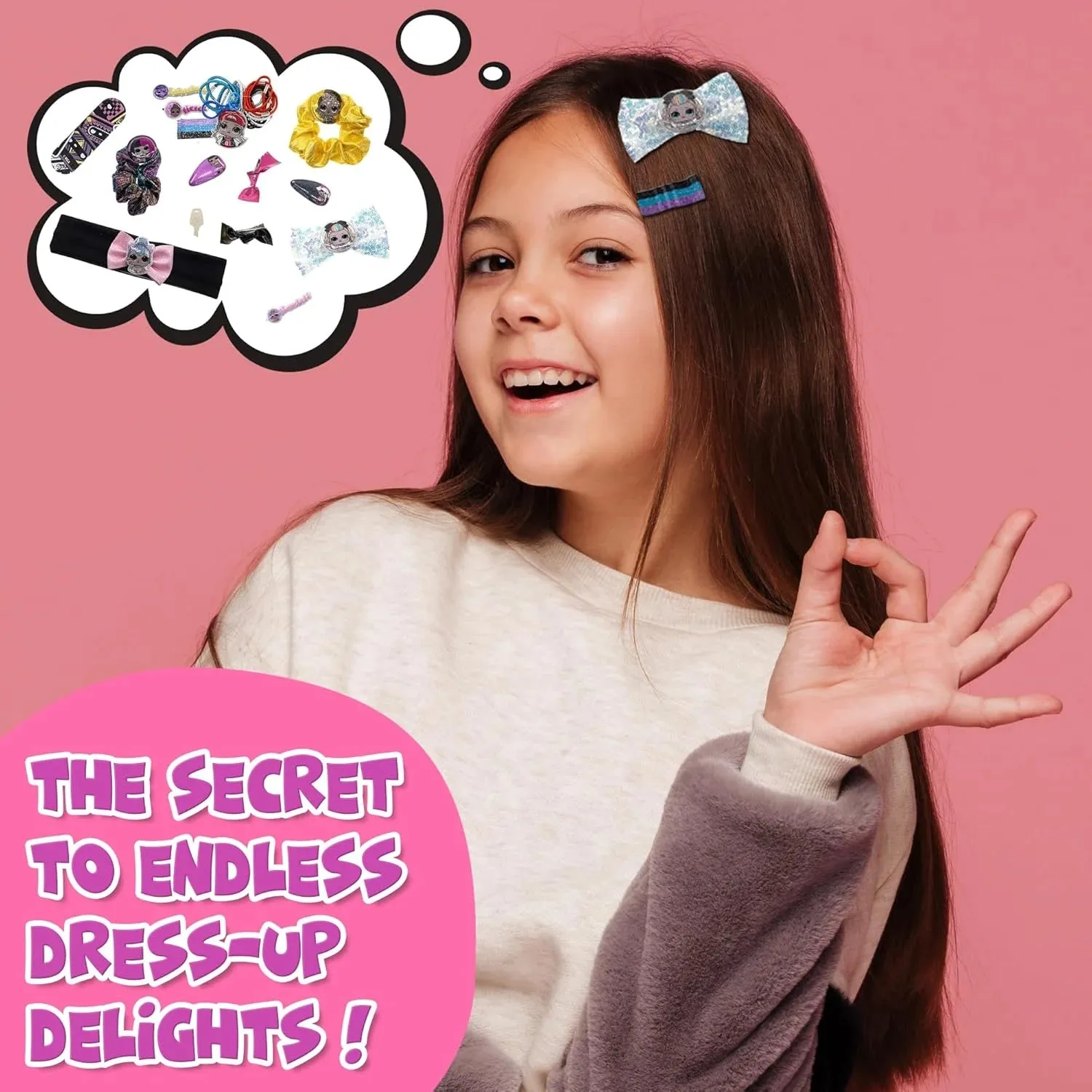 L.O.L. Surprise! Train Case Makeup Set Toys for Girls Washable Makeup for Kids Pretend Play Makeup
