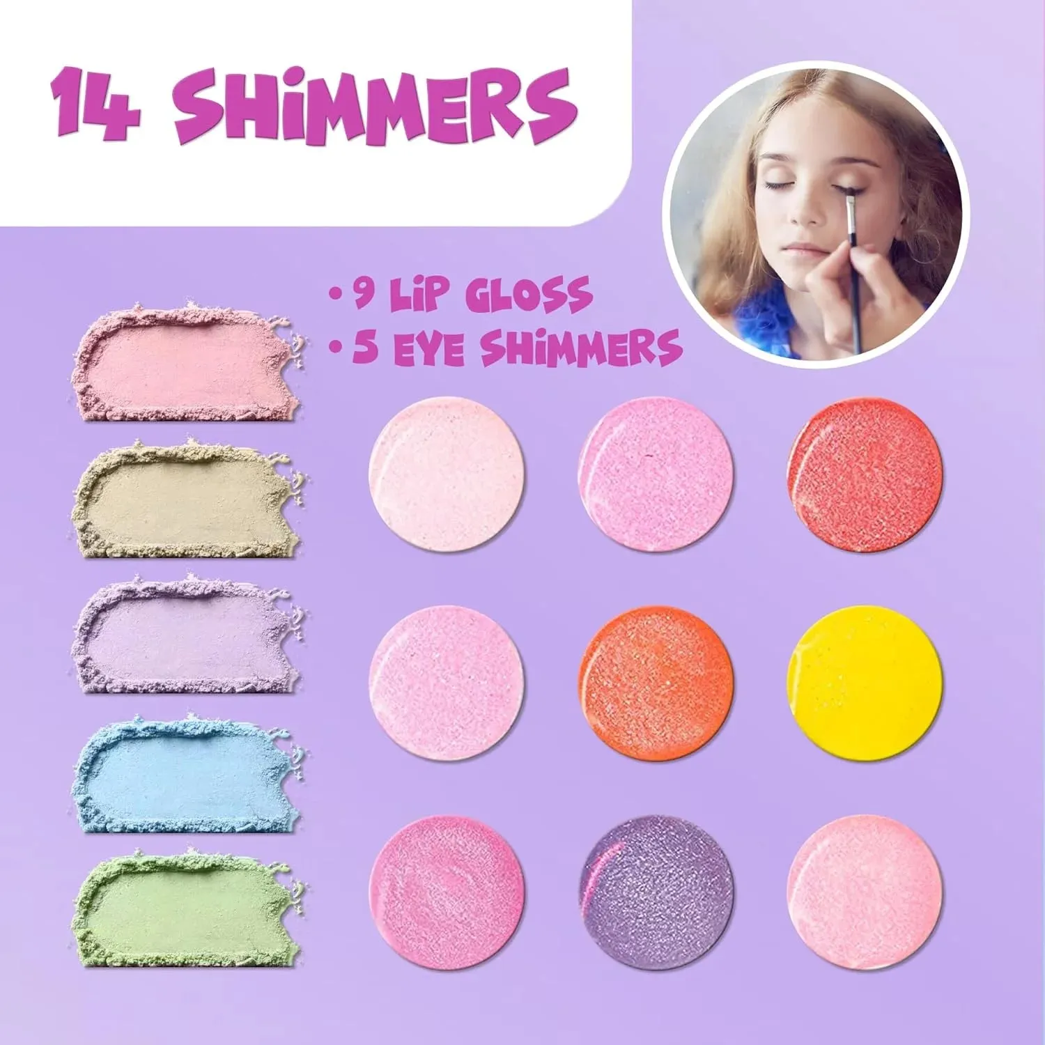 L.O.L. Surprise! Train Case Makeup Set Toys for Girls Washable Makeup for Kids Pretend Play Makeup
