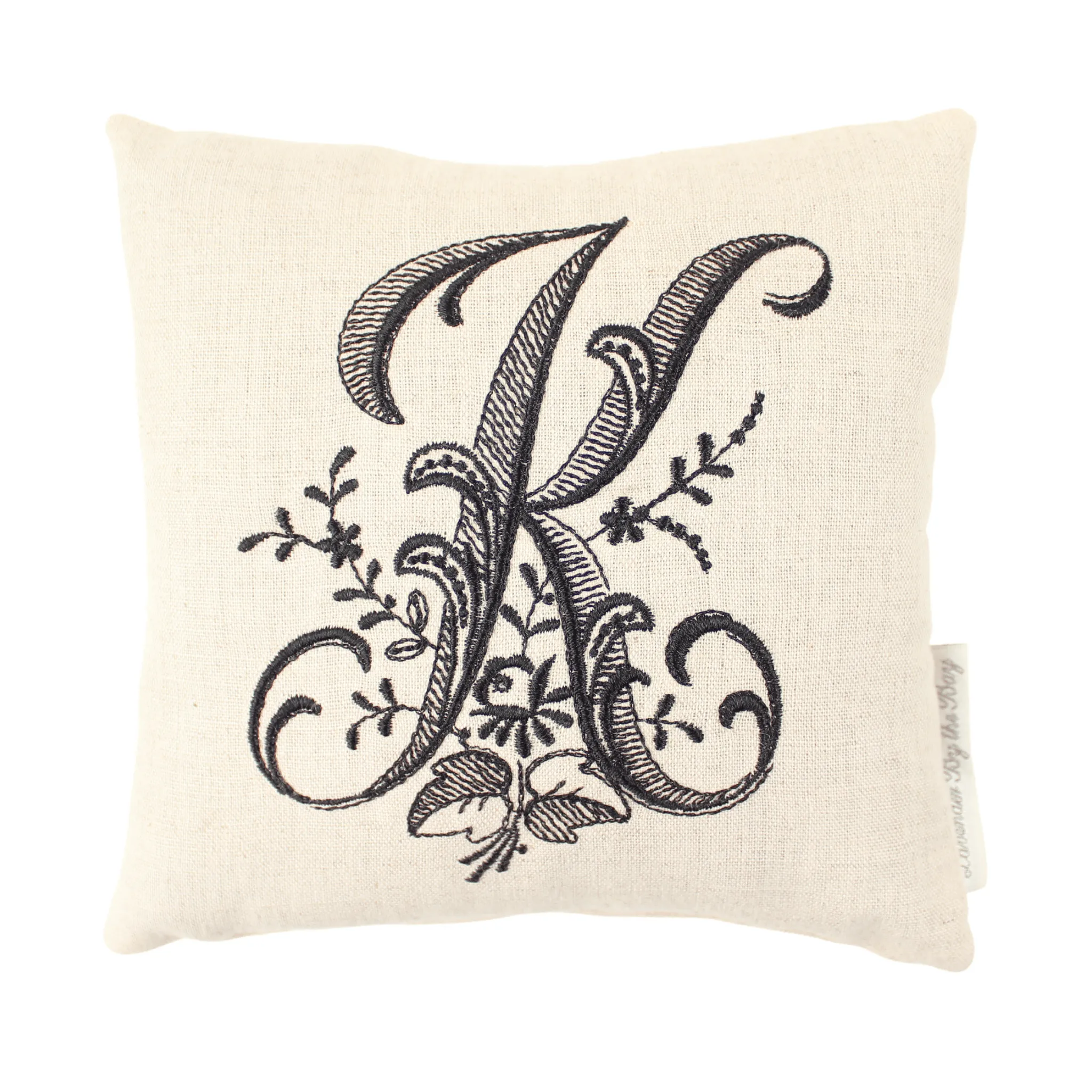 Monogrammed Pillow - Black (Letters sold individually)