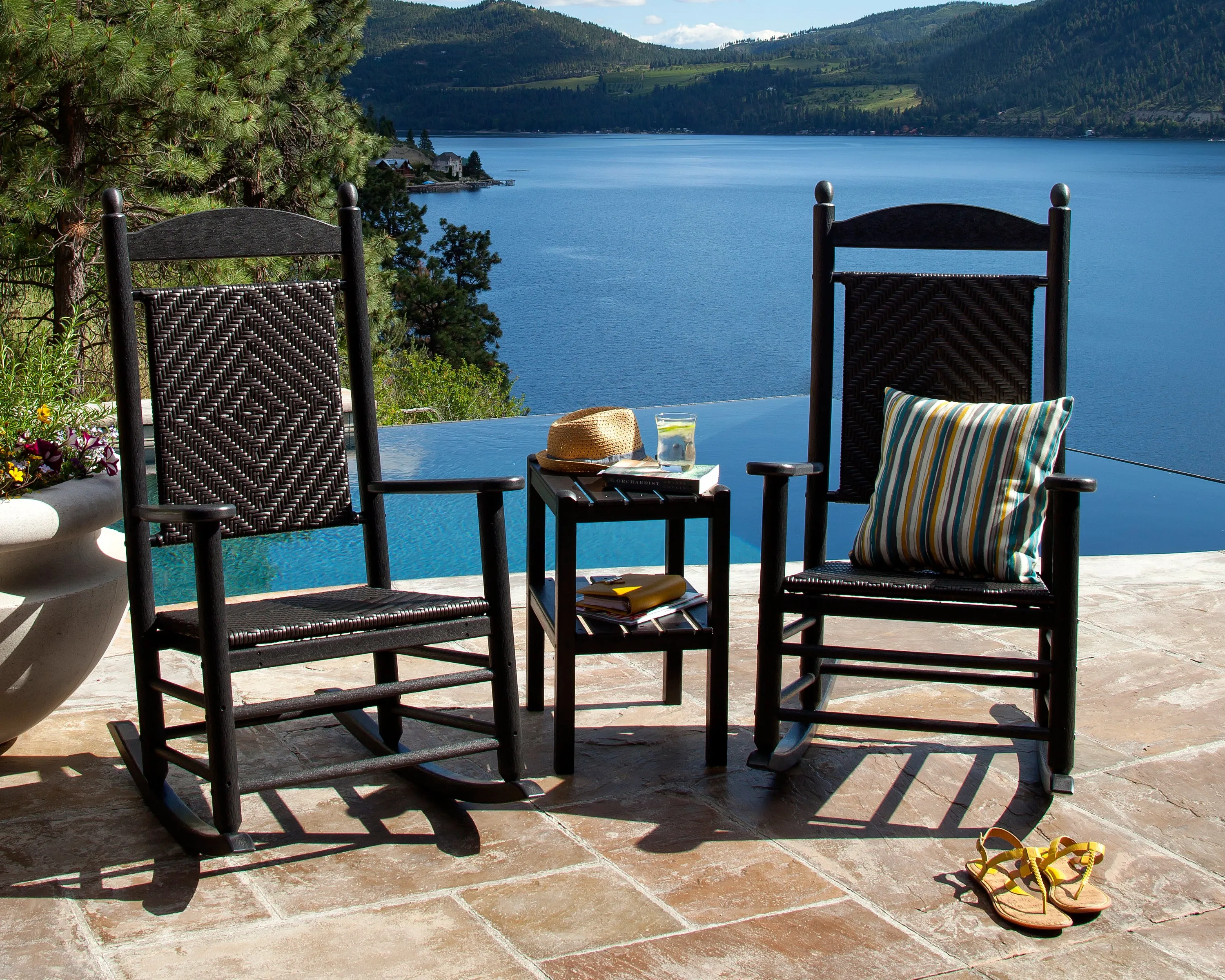 POLYWOOD® Jefferson 3-Piece Woven Rocker Set