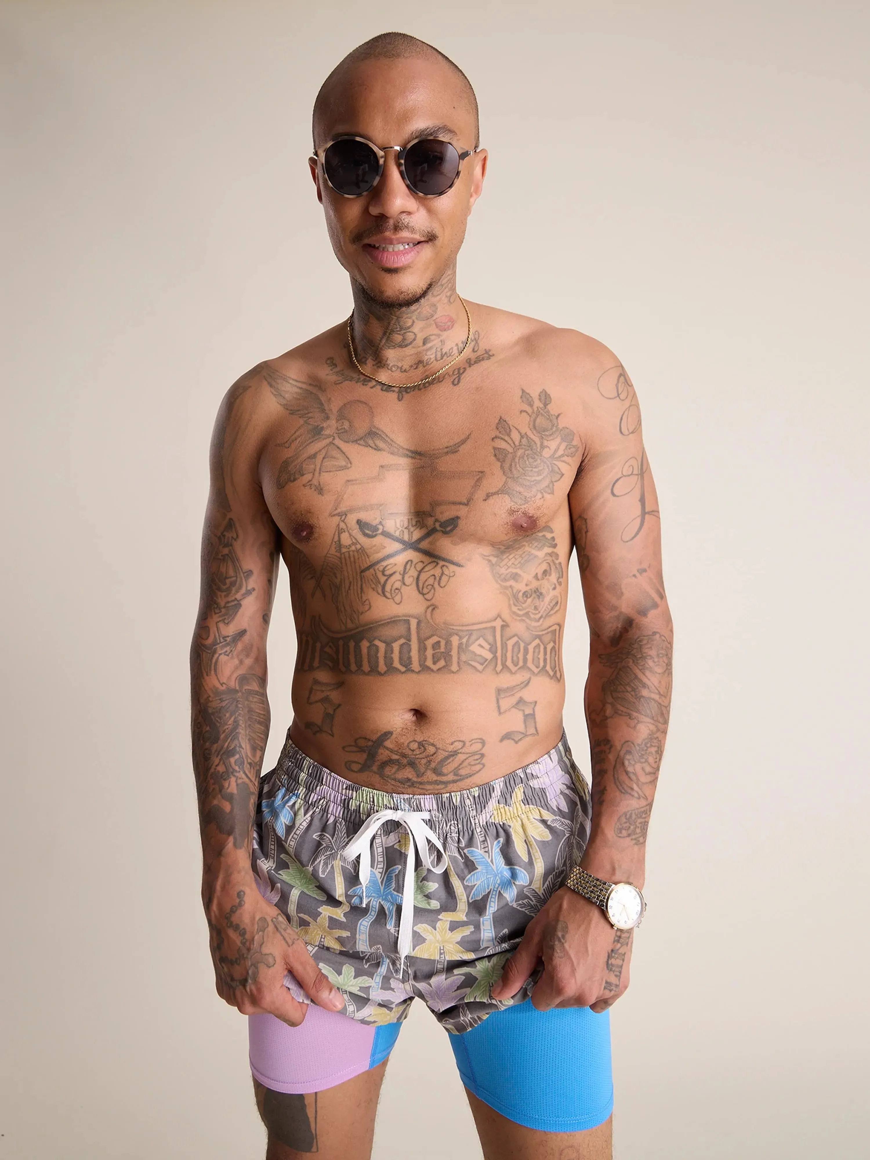 The Palm Fader 4" (Faded Classic Lined Swim Trunk)