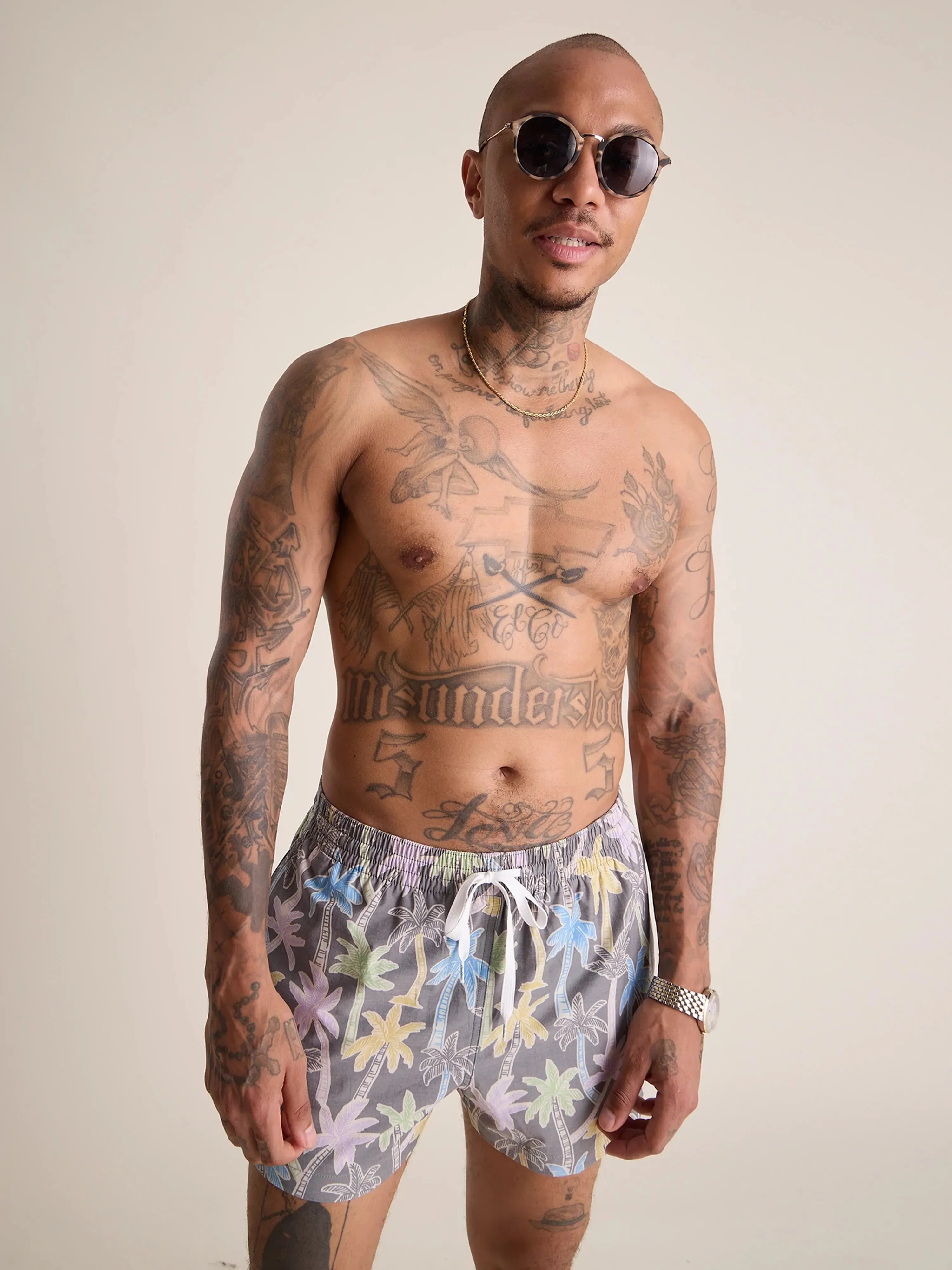 The Palm Fader 4" (Faded Classic Lined Swim Trunk)