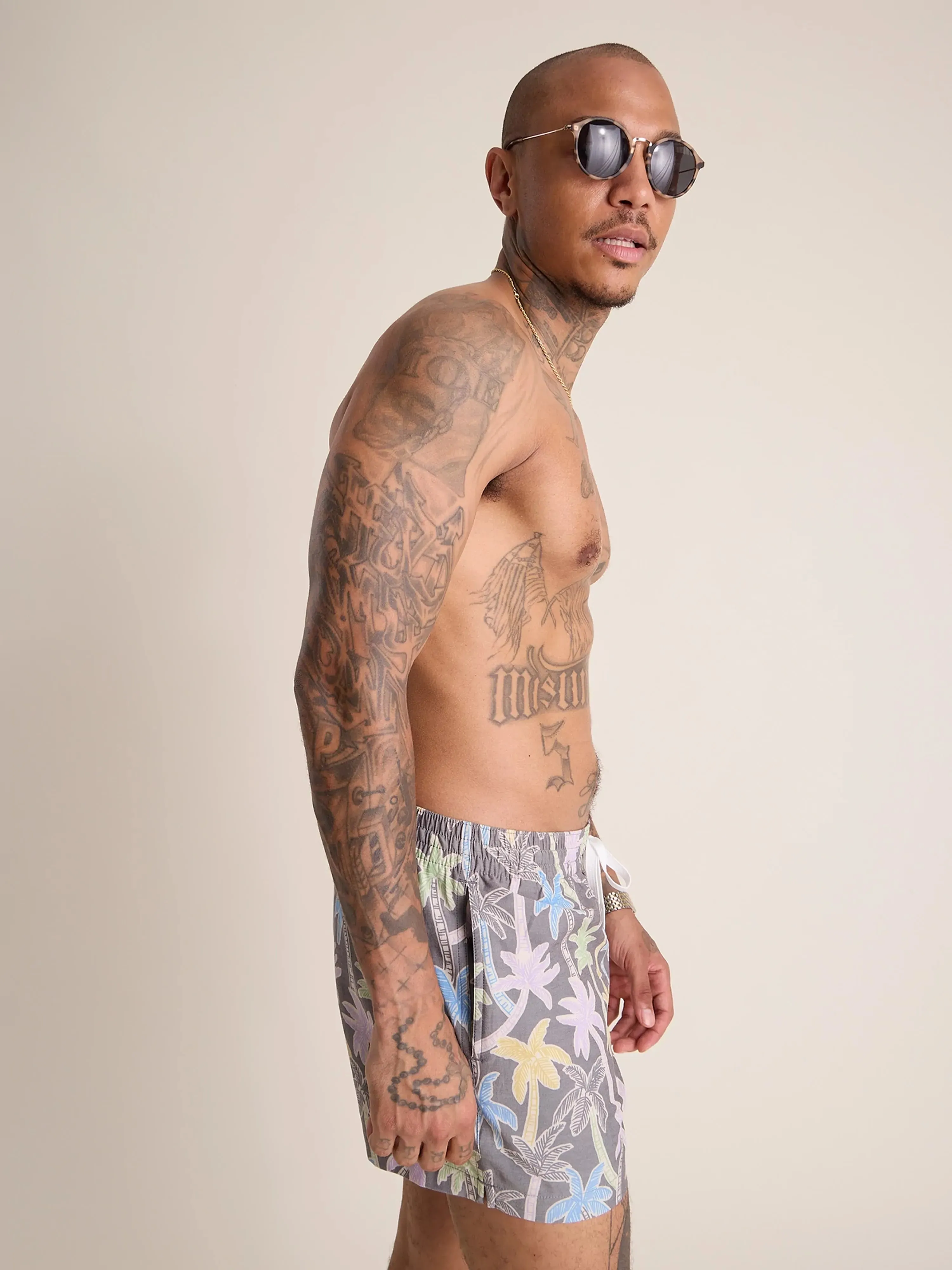 The Palm Fader 4" (Faded Classic Lined Swim Trunk)