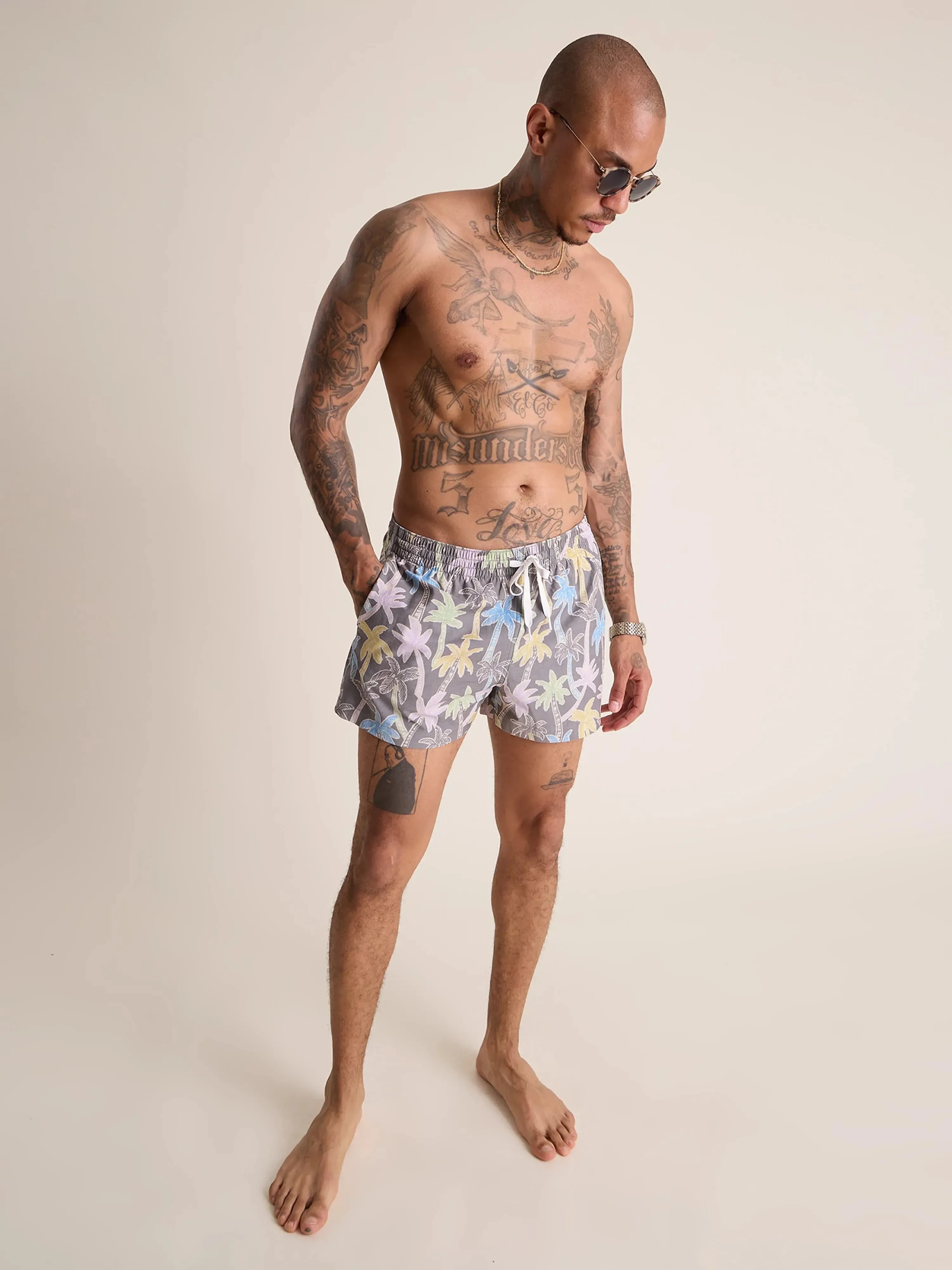 The Palm Fader 4" (Faded Classic Lined Swim Trunk)