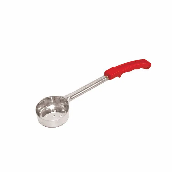Thunder Group SLLD108P 8 Oz Stainless Steel Perforated Portion Controller with Orange Handle