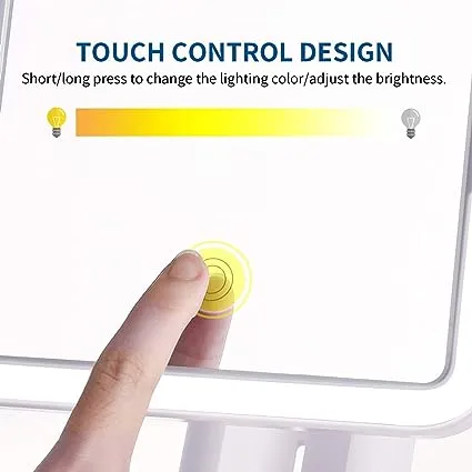 Trifold LED Makeup Mirrors Table Light Three-sided Folding Touch Induction 180 Degree Rotating Magnifying Glass Fashion Cosmetic Mirror